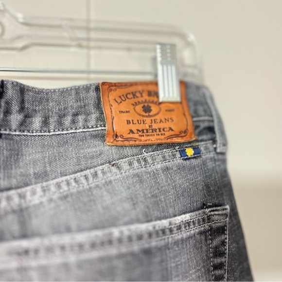 Lucky Brand 361 Vintage Straight Jeans Men’s  Gray  Size 31x32 Distressed - Picture 11 of 15